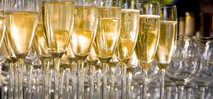 glasses of champagne